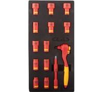 Insert cliquet et douilles isoles 3/8 (14 pcs)- OE 0820 - CLAS Equipements G