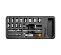 Insert cliquet et douilles - NEO TOOLS - 84-237 - 19 pièces - Acier CrV - Garantie 25 ans