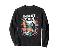 Insert Coin Arcade Pop Culture Rétro Jeu Vidéo Sweatshirt
