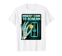Insert Coin to Scream Classique Rétro Arcade Gamer Halloween T-Shirt