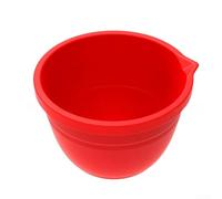 Insert de bol en silicone de 5 litres, pour mixeur d'aide de cuisine pliable avec couvercle, manchon de protection peu encombrant pour mixeur (rouge)