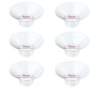 Insert de bride 15/17/19 mm 6 pièces Compatible avec Momcozy M5/M9/M6/S12 Pro/V1 Pro/V2 Pro, pour tire-lait Spectra/Medela/MomMed/eufy/Lansinoh/Elvie, convient pour bride/protège-tétine de 24 mm de la