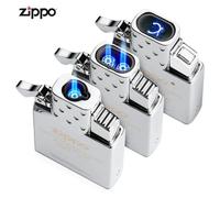 Insert de briquet à double arc zippo (rechargeable par usb), insert de briquet au butane à double / simple torche Jet Flame (non rempli) au cas où Double Torch Butane