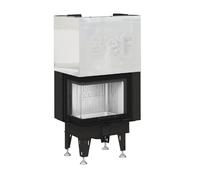 Insert de cheminée à eau BEF Aquatic WH V 70 CL - peut être poussé vers le haut, vitre d'angle à gauche