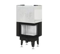 Insert de cheminée à eau BEF Aquatic WH V 70 CP - peut être poussé vers le haut, vitre d'angle à droite