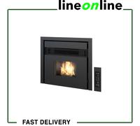 Insert de cheminée à pellets 7,5 kW Punto Fuoco Prezzemolo Point texture noire