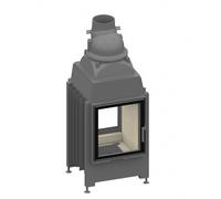 Insert de cheminée double face Schmid Lina TV 4557 h Front coulissant / Face arrière pivotant - Butoir de porte à droite