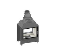 Insert de cheminée double face Schmid Lina TV 6757 s Front pivotant - Butoir de porte à gauche / Face arrière pivotant - Butoir de porte à droite