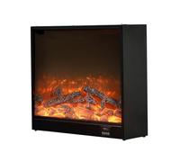 Insert de cheminée électrique - Design encastré avec télécommande, effet brûleur à bois, solution de chauffage moderne pour la maison