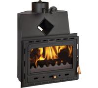 Insert de cheminée Prity AC 14 kW | Insert de poêle à bois Tuyau de fumée Ø 200 mm | Porte en fonte | Compact et efficace | Haut rendement