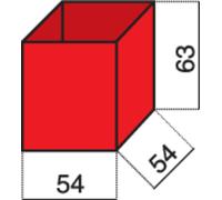 Insert de coffret de rangement Hünersdorff 624100 (L x l x H) 54 x 54 x 63 mm Nombre de compartiments: 1