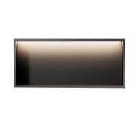 Insert de coin de douche en acier inoxydable avec bande lumineuse à intensité non variable pour rangement d'articles de toilette dans la salle de bain