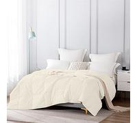 Insert de couette / courtepointe légère 100% d'oie blanche Bouette à la courtepointe matelassé Couverture de refroidissement vers le bas 700 Remplissage (couleur: White Taille: 200x230 cm) (jaune