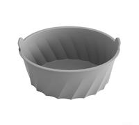 Insert de cuisson douce en silicone réutilisable pour mijoteuse ovale de 6 à 8 quart - Résistant à la chaleur jusqu'à 230 °C - Passe au lave-vaisselle - Insert de cuisson noir - 28,5 x 21,5 cm (gris)