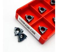 Insert de filetage 10 pièces, outil de fraisage de Machine CNC à filetage interne 11ERM 11IRM AG60 AG55 IC908 for l'acier inoxydable(11ERM AG60 IC908)