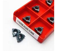 Insert de filetage 10 pièces, outil de fraisage de Machine CNC à filetage interne 11ERM 11IRM AG60 AG55 IC908 for l'acier inoxydable(11ERM AG55 IC908)