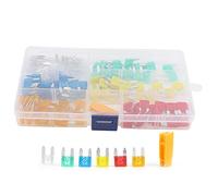 Insert de fusible à lame Type S Accessoires électriques 120 pièces Boîtier en plastique résistant aux hautes températures et aux chocs Fenêtre transparente pour la protection de