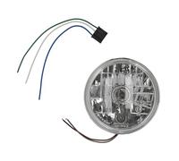 Insert de phare en verre transparent H4 140mm - pour Simson KR51 Schwalbe, SR4-2 étoile, SR4-3 Sparber, SR4-4 Hawk, Duo - pour MZ ES150