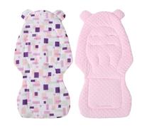 Insert de poussette, coussin épais et réversible, insert confortable en coton respirant, housse de siège de poussette pour toutes les saisons, insert pour poussette, siège auto et promenades
