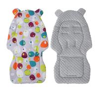 Insert de poussette, coussin épais et réversible, insert confortable en coton respirant, housse de siège de poussette pour toutes les saisons, insert pour poussette, siège auto et promenades