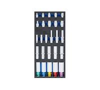 insert de servante 1/3 douilles 6 pans longues, profil e (torx) - bgs - Bgs Technic
