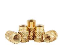 insert d'écrou,inserts filetés, 200pcs M4 Insert Écrou Laiton Thermofusible Femelle Filetage Moleté Inserts Cuivre Écrous Embed Pièces Pressées Ajustement dans Les Trous for Plastique(Color : M4x6x7(2
