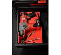 Insert d'emballage pour marteau perforateur rotatif M12 Fuel - Compatible avec le système Packout Toolbox | Organiseur d'outils de protection pour modèle 2416-20 (rouge, côté droit)