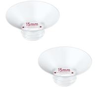 Insert d'embout 2 pièces 15 mm, compatible avec Momcozy Air1/W1/M9/M6/M5/S12 Pro/V1 Pro/V2 Pro, et tire-lait pour Spectra/Medela/Elvie/NCVI/TSRETE/eufy/Lansinoh/Paruu/MomMed