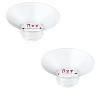 Insert d'embout 2 pièces 17 mm, compatible avec Momcozy Air1/W1/M9/M6/M5/S12 Pro/V1 Pro/V2 Pro, et tire-lait pour Spectra/Medela/Elvie/NCVI/TSRETE/eufy/Lansinoh/Paruu/MomMed