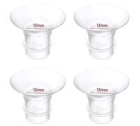 Insert d'embout 4 pièces 12 mm, compatibles avec Momcozy M9/M6/M5/S12 Pro/S9 Pro, pour Medela/Spectra/Lansinoh/eufy, embout 24mm - Réduit le tunnel à la taille adaptée