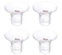 Insert d'embout 4 pièces 15 mm, compatibles avec Momcozy M9/M6/M5/S12 Pro/S9 Pro, pour Medela/Spectra/Lansinoh/eufy, embout 24mm - Réduit le tunnel à la taille adaptée
