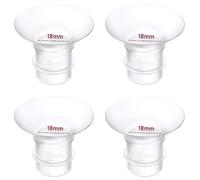 Insert d'embout 4 pièces 18 mm, compatibles avec Momcozy M9/M6/M5/S12 Pro/S9 Pro, pour Medela/Spectra/Lansinoh/eufy, embout 24mm - Réduit le tunnel à la taille adaptée