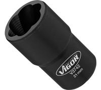 Insert d'extraction de rainure en spirale ∙ V3742 ∙ 1/2 pouce (12,5 mm) carré creux ∙ Extracteur de vis extérieur profil ∙ SW 21 mm