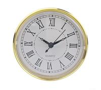 Insert d'horloge à quartz de 110 mm pour une utilisation décorative avec mouvement à quartz précis et boîtier en plastique adapté pour la maison et l'artisanat (avec angle de carte)
