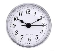 Insert d'horloge à quartz de 70 mm avec chiffres romains ou arabes pour mécanisme de réparation d'horloge, bordure dorée ou argentée, mouvement de 70 mm de diamètre pour décoration d'intérieur (B)