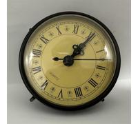 Insert d'horloge à quartz de 80 mm avec chiffres romains, mouvement silencieux, pièce de rechange pour la fabrication d'horloges, cadran rond en métal noir et plastique, convient pour 75-80 mm