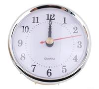 Insert d'horloge à quartz de 80 mm, chiffres romains ou arabes sur cadran blanc avec lentille transparente, bordure dorée ou argentée, mécanisme de mouvement de rechange pour décoration d'intérieur