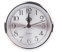 Insert d'horloge à quartz de 90 mm de diamètre avec mouvement à chiffres arabes, pièce de rechange pour réparation d'horloge ou assemblage d'horloge à monter soi-même avec anneau de fixation en