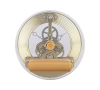 Insert d'horloge à quartz squelette doré de 86 mm de diamètre, cadran à chiffres romains avec lentille en verre transparent, mouvement d'horloge rond pièce de rechange pour réparation d'horloge et