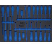 Insert d'outils : jeu de tournevis 23 pièces vide / rempli BGS
