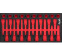 Insert en mousse souple ∙ vide ∙ V5095-L ∙ L x l x H : 393 mm x 188 mm x 35 mm