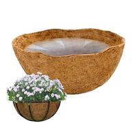 Insert en noix de coco, insert de pot de fleurs en noix de coco, tapis de rechange pour pots de fleurs muraux, en fibre de coco, résistant et épais, tapis de pot pour la maison, le balcon, le jardin