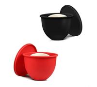 Insert en silicone pour robot culinaire Kitchenaid - Bol en silicone avec couvercle pour mixeur vertical - Passe au lave-vaisselle et au micro-ondes - Résistant à la chaleur de -40 °C à 240 °C (rouge