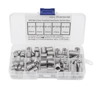 Insert fileté 80 pièces M8x1,25 en acier inoxydable, fil Coi, jeu d'inserts de filetage hélicoïdal pour réparer les filetages endommagés en aluminium et matériaux à faible