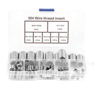 Insert fileté - inserts filetés hélicoïdaux à fil enroulé en acier inoxydable SS304 55pcs M4-M12