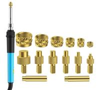 Insert Fileté, Jeux d'embouts à Souder Pour Inserts Taraudés, 139 Pièces Inserts Taraudés M2/M3/M4/M5/M6/M8, Fer à Souder pour Insert,Pour Composants d'Impression 3D et Pièces en Plastique