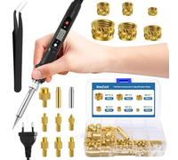 Insert Fileté, Kit de Fer à Souder pour Insert Impression 3D | 130 Pièces Jeu de Pannes à Souder, Écrou de à Insert Fileté en Laiton M2/M3/M4/M5/M6/M8 pour Composants d'Impression 3D