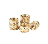 Insert fileté moleté en laiton, Écrous à insert en laiton 100 pièces M1.0-M1.7 fusion chaud, filetage moleté(M1.6x2x2.5(100pcs))
