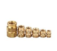 Insert fileté moleté en laiton, Écrous d'insertion thermofusibles moletés en laiton type SL, double sergé M3, plusieurs tailles, paquet de 100(M3 X D4.2 X L4.0)