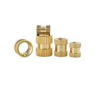 Insert fileté moleté en laiton, Écrous filetés moletés en laiton thermofusibles, assortiment for impressions 3D, M2 à M6(M3 (140Pcs))